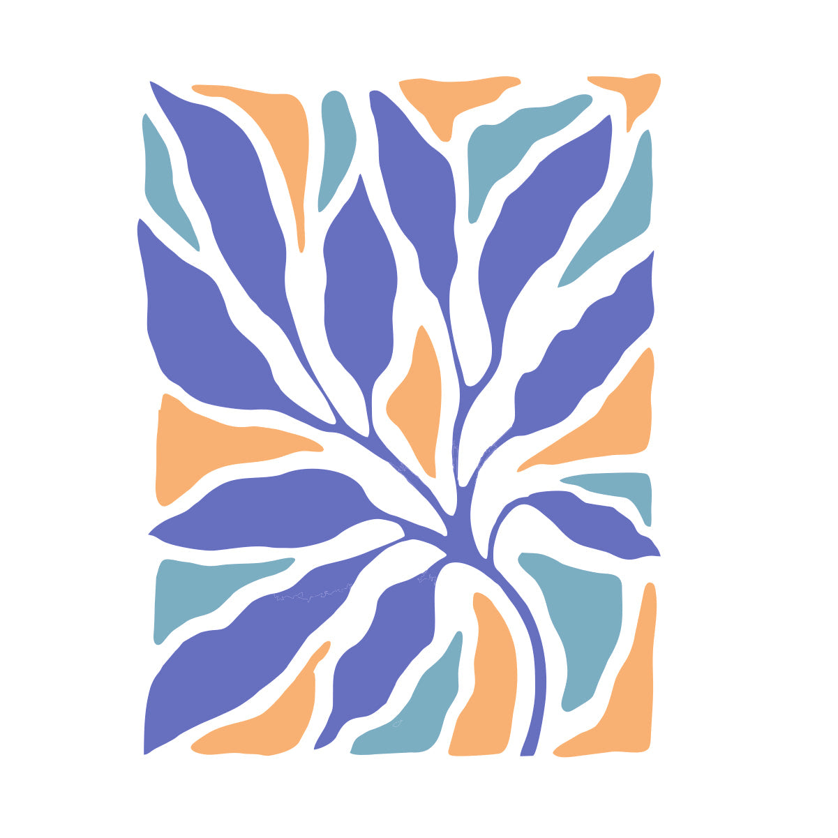 Biele UNISEX tričko „Modrá“