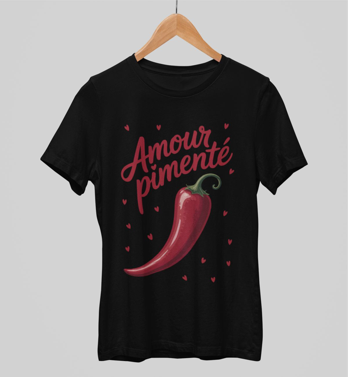 Schwarzes UNISEX T-Shirt Spicy Love