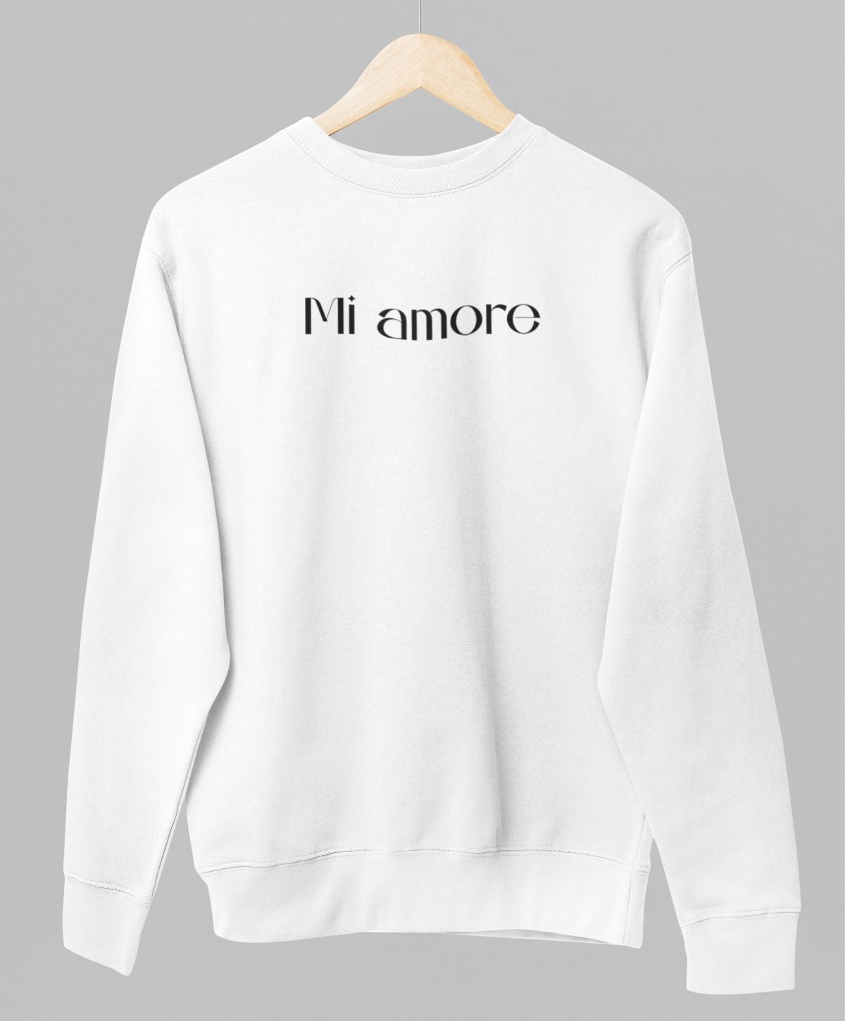 Weißer UNISEX Pullover "Mi Amore"