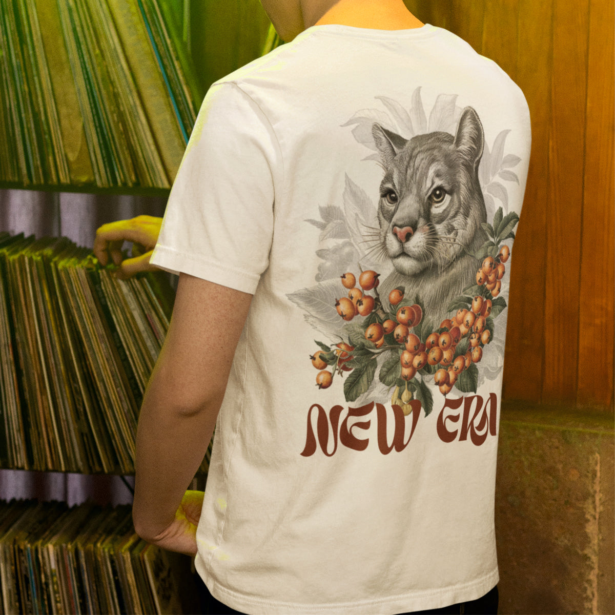 Weiße UNISEX T-Shirts mit Rückenaufdruck "New Era"