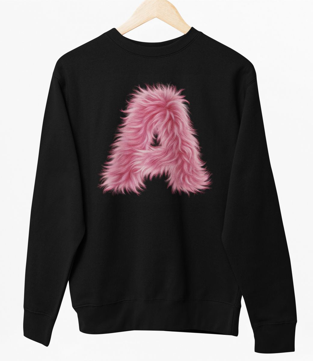 Schwarzer UNISEX Pullover "A Buchstabe"