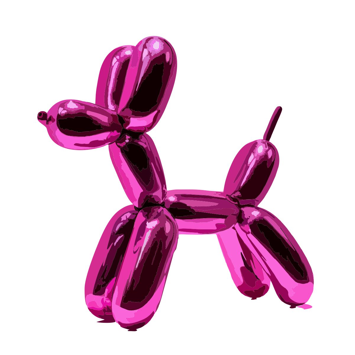 Weißer UNISEX Pullover "Metallischer Hund"