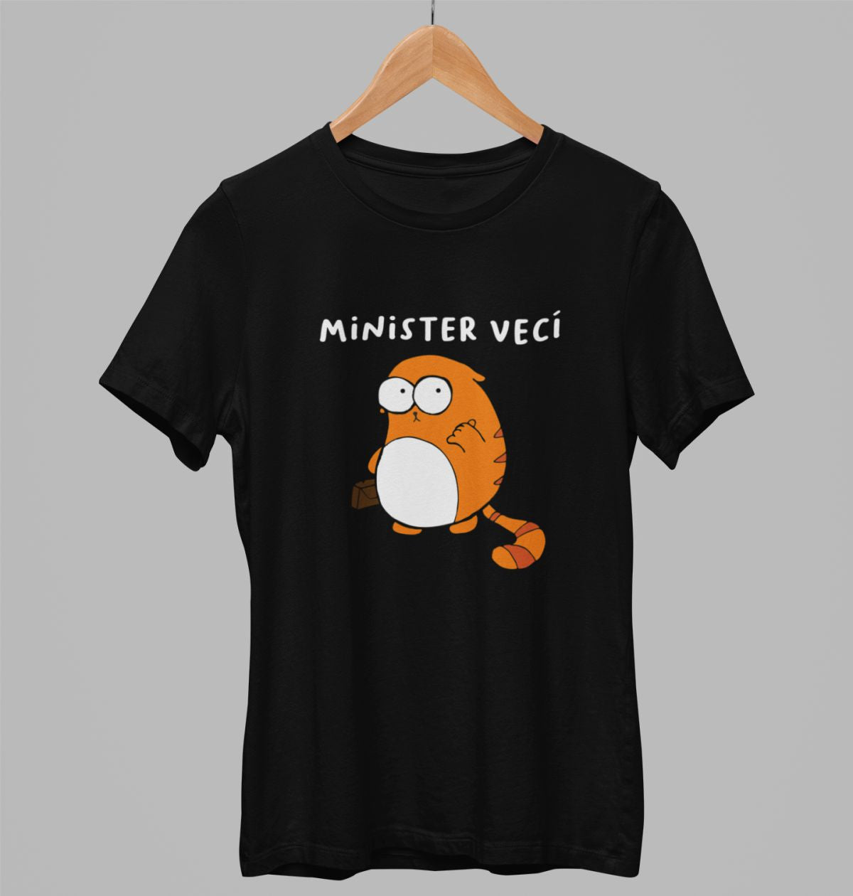 Čierne UNISEX tričko „Minister vecí“