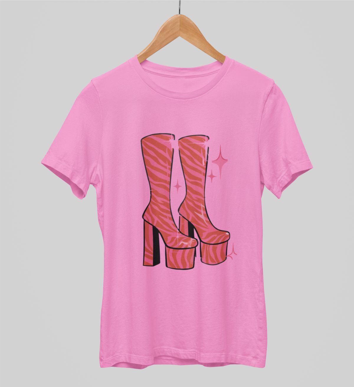 Ružové UNISEX tričká „Buciki“