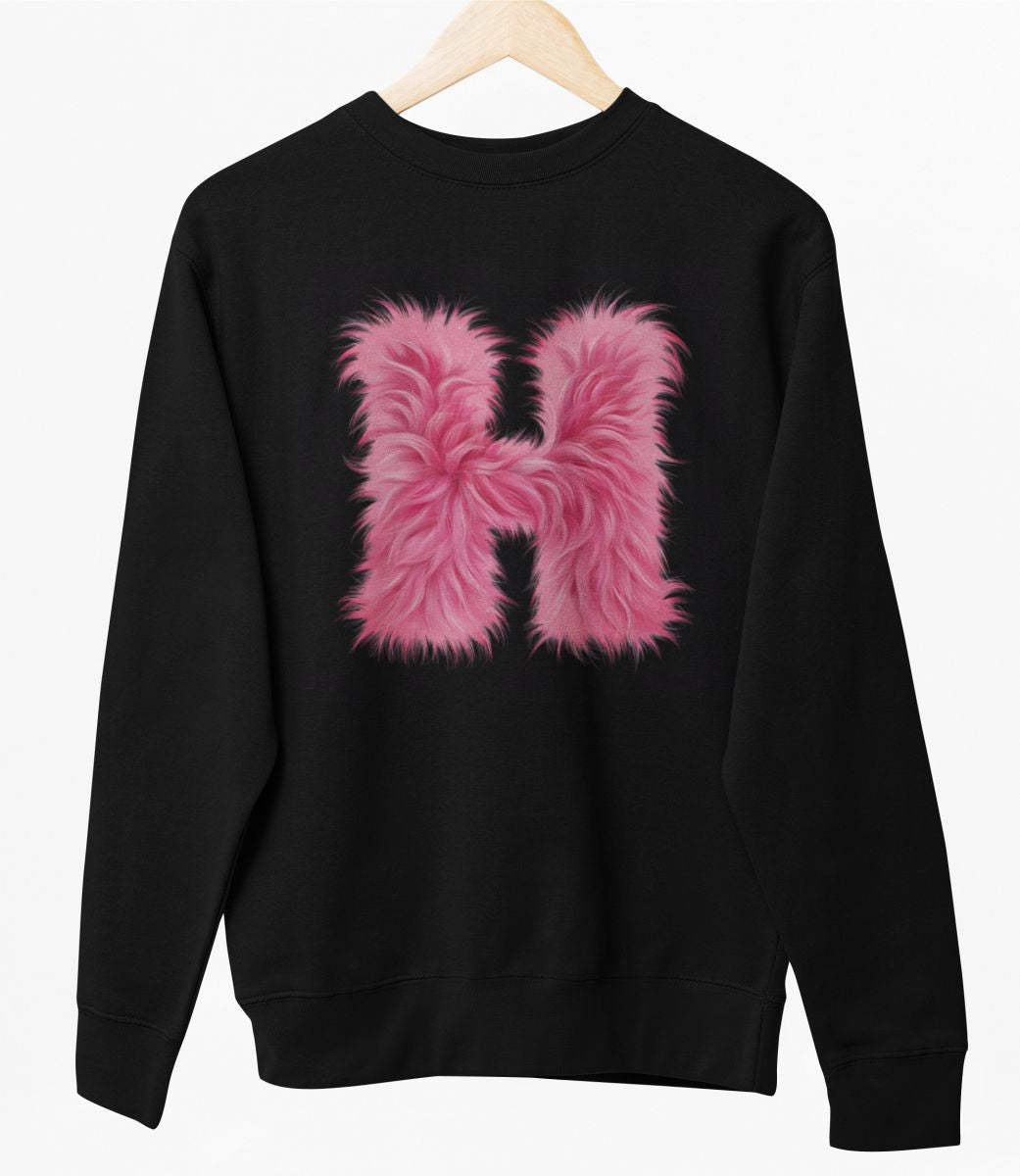 Čierny UNISEX pulóver „Písmeno H“