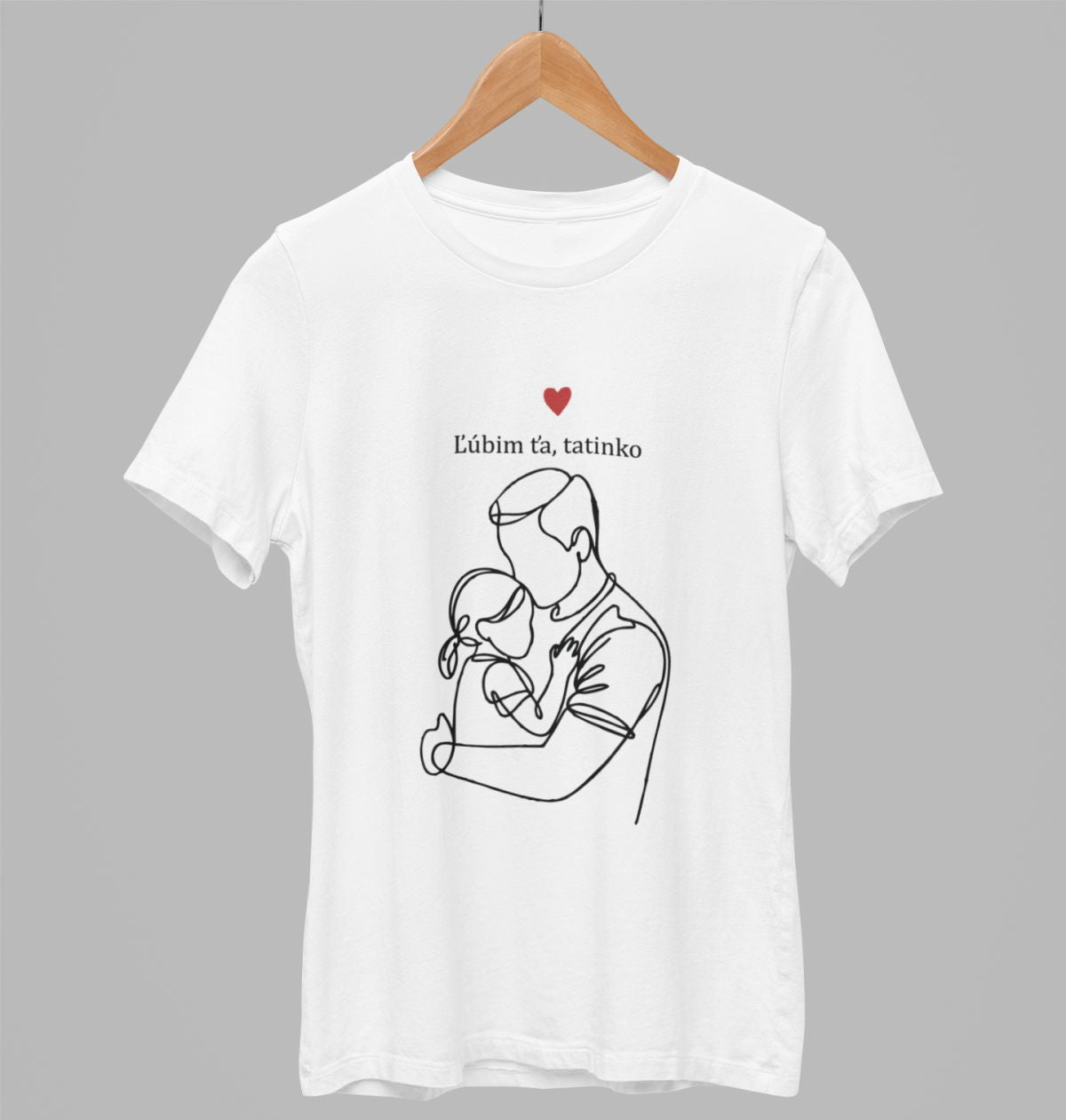 Biele UNISEX tričko „Milujúca dcéra“