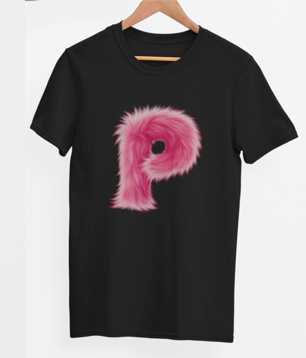 Čierne UNISEX tričko „Písmeno P“