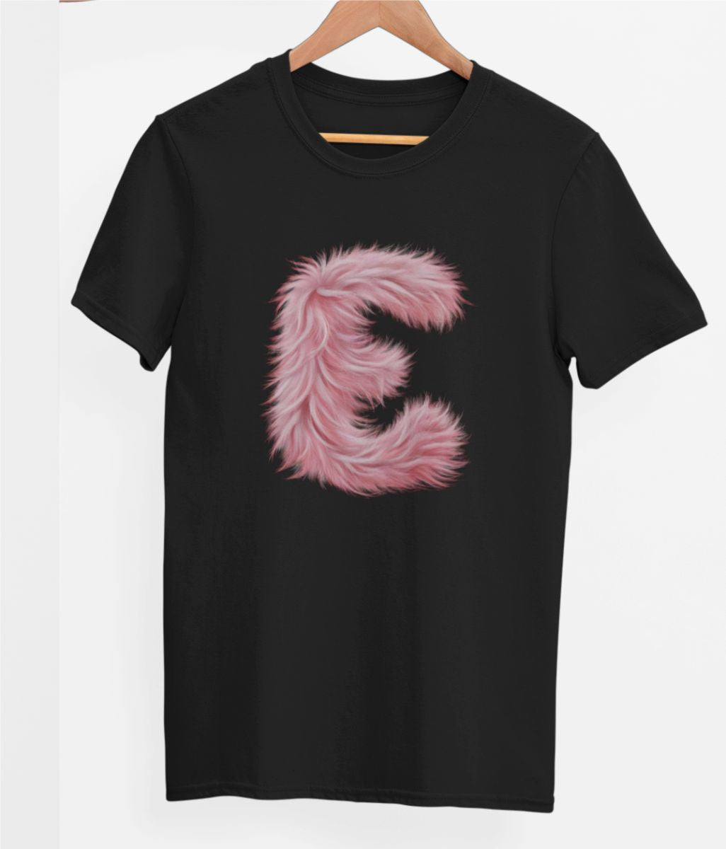 Čierne UNISEX tričko „Písmeno E“