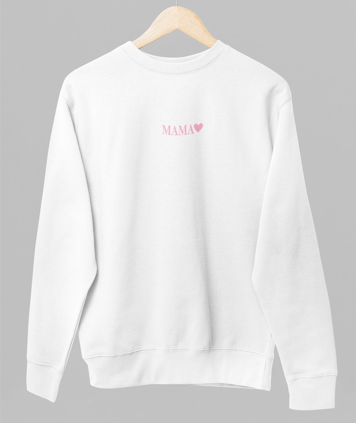 White unisex sweatshirt "Minimalistická mamička"