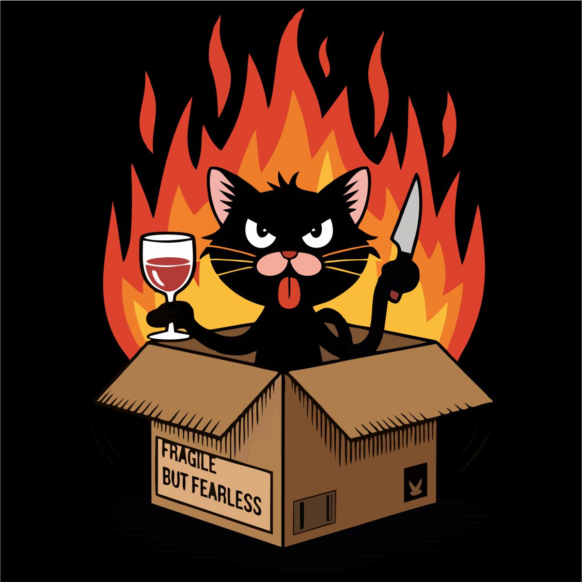 Schwarzes UNISEX T-Shirt "Fragile"