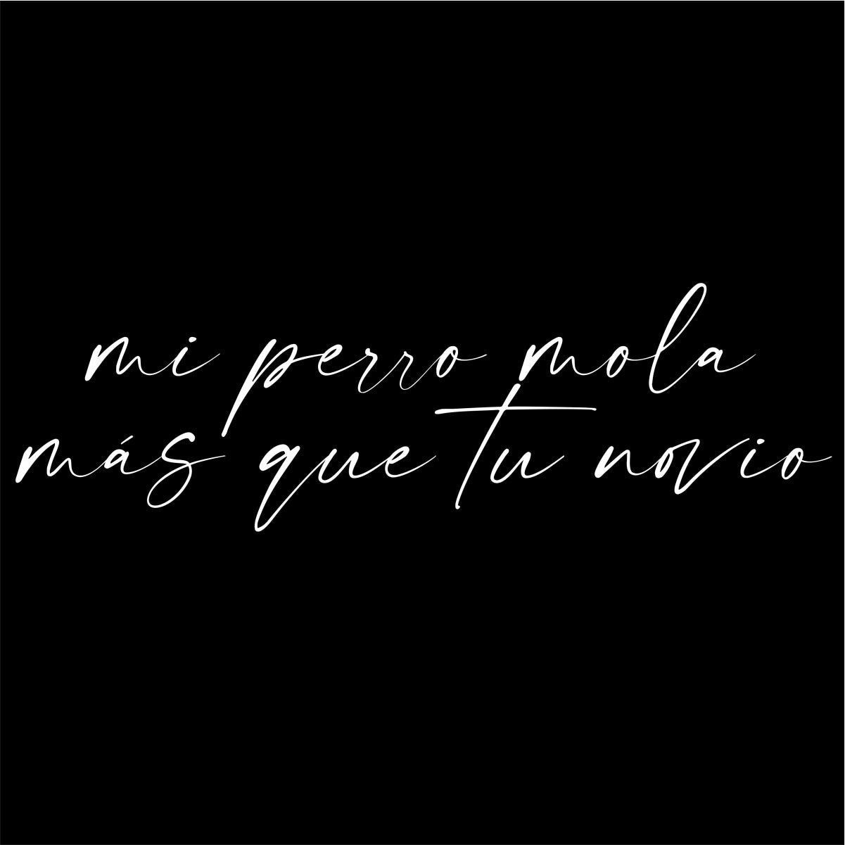 Black Unisex T-shirt Mi perro sabe