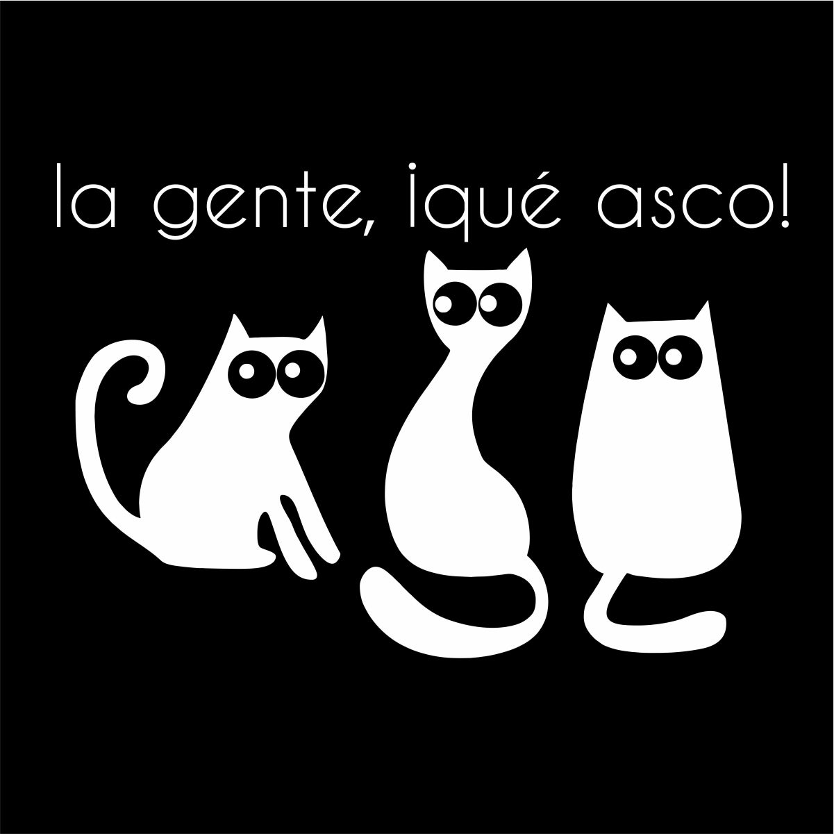 Čierne UNISEX tričko „La gente“