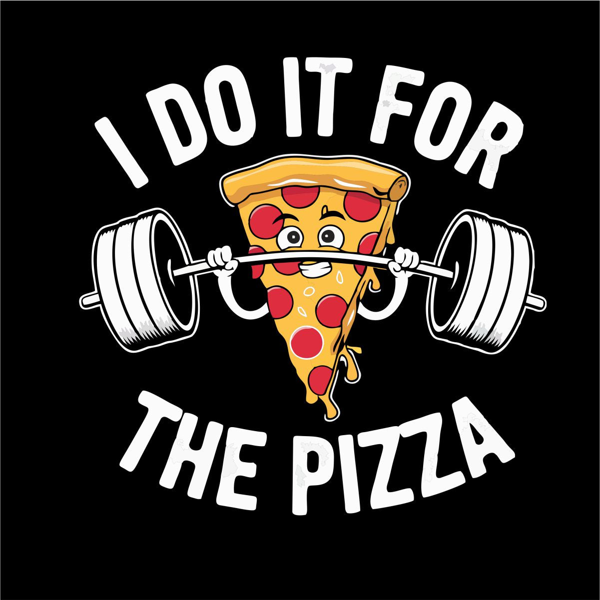 Schwarzes UNISEX T-Shirt "Do it for pizza"