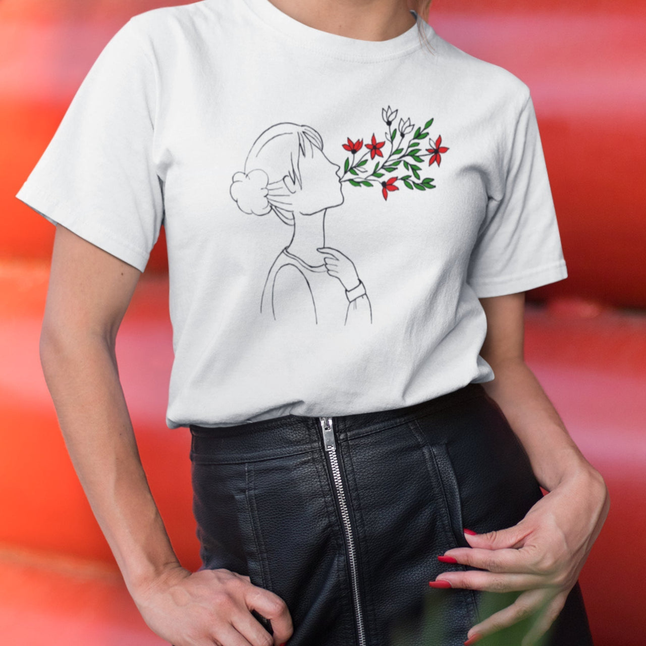 Biele UNISEX tričko „Dýchanie“