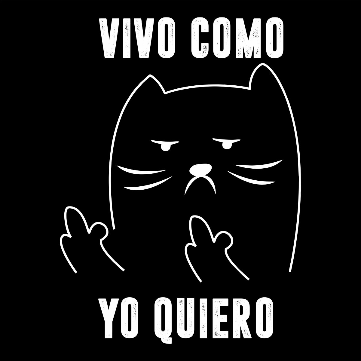 Čierne UNISEX tričko „Vivo como yo quiero“