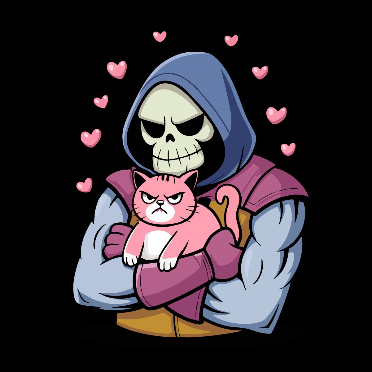 Čierne tričko s potlačou na chrbte „V srdci som milý“