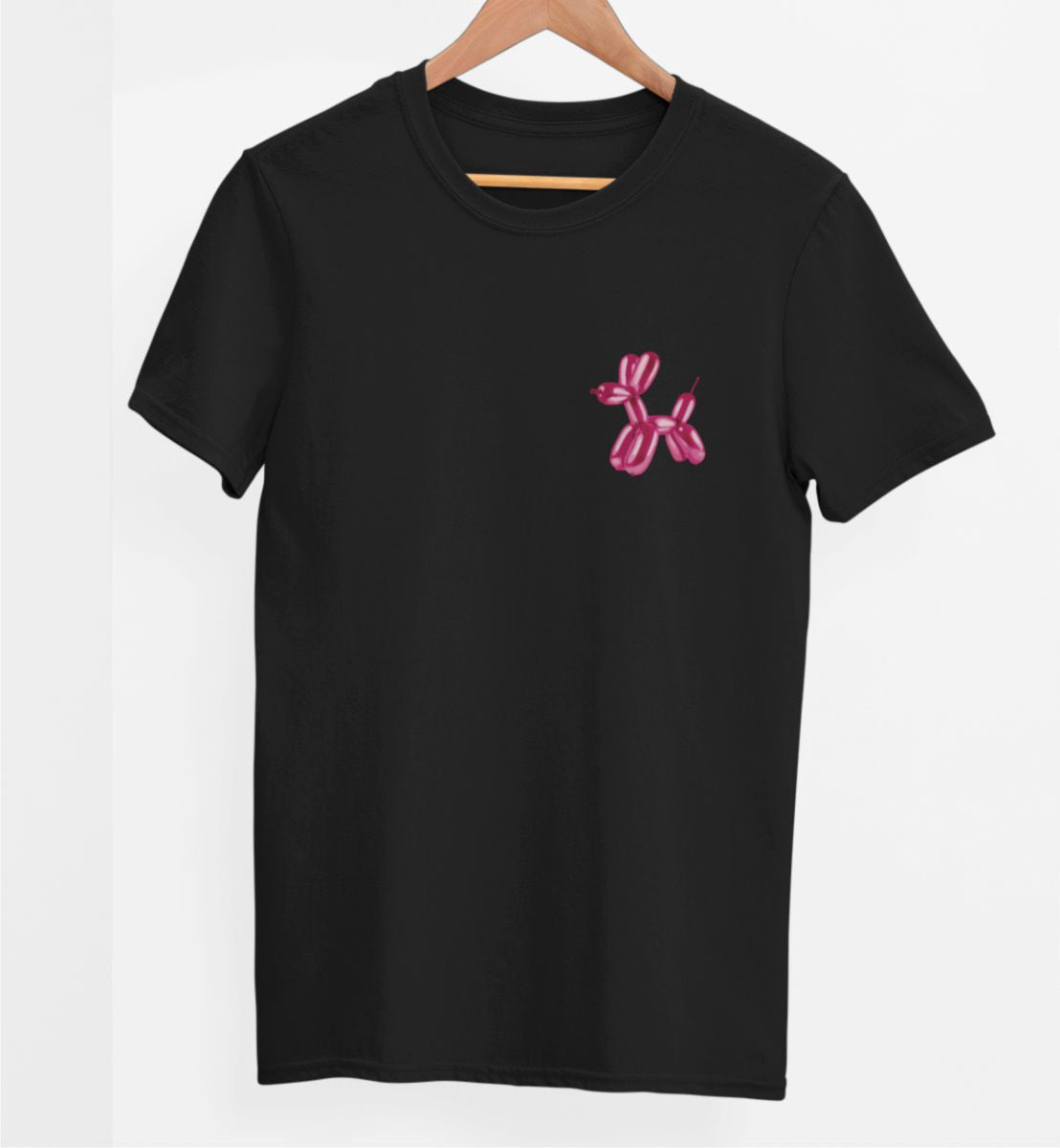 Čierne UNISEX tričko „Nafúknutý pes“