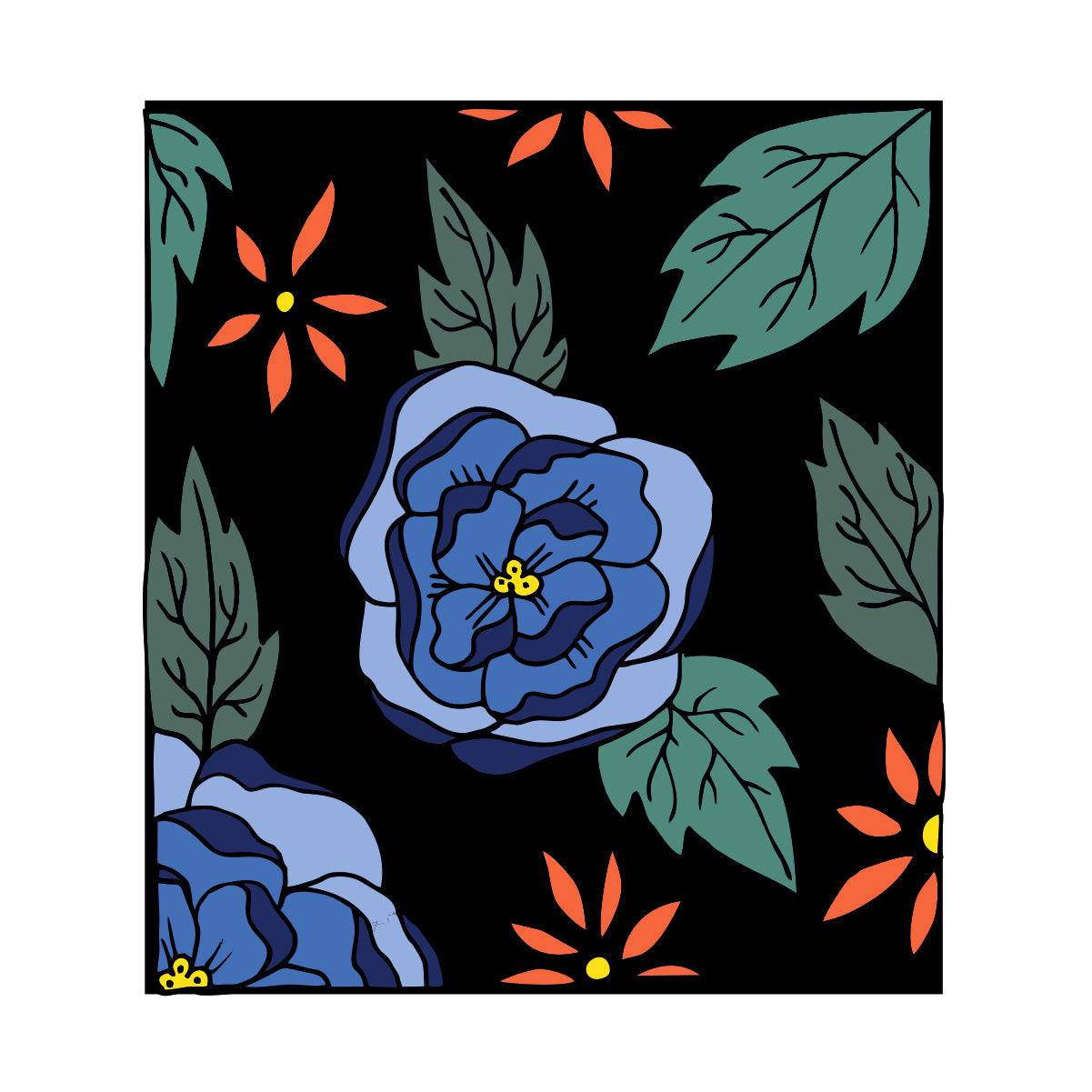 Weißes UNISEX T-Shirt „Schwarz“