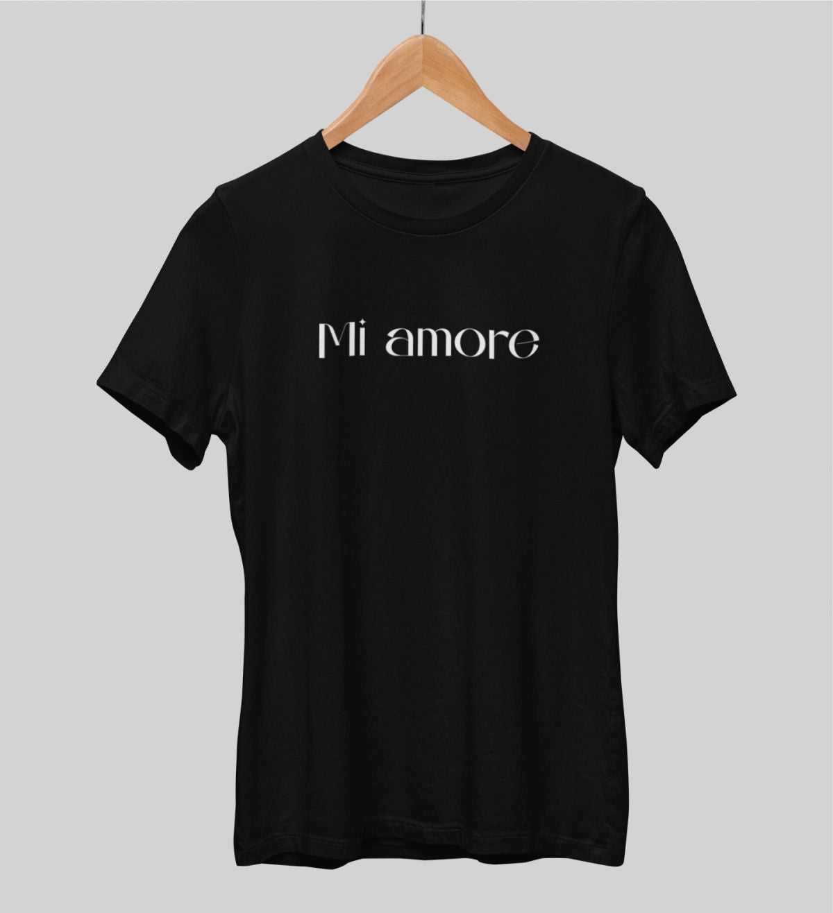 Schwarzes UNISEX T-Shirt Mi Amore