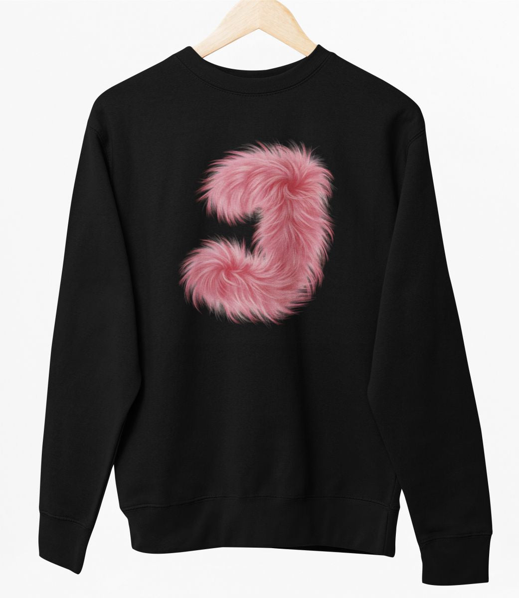 Čierny UNISEX pulóver „Písmeno J“