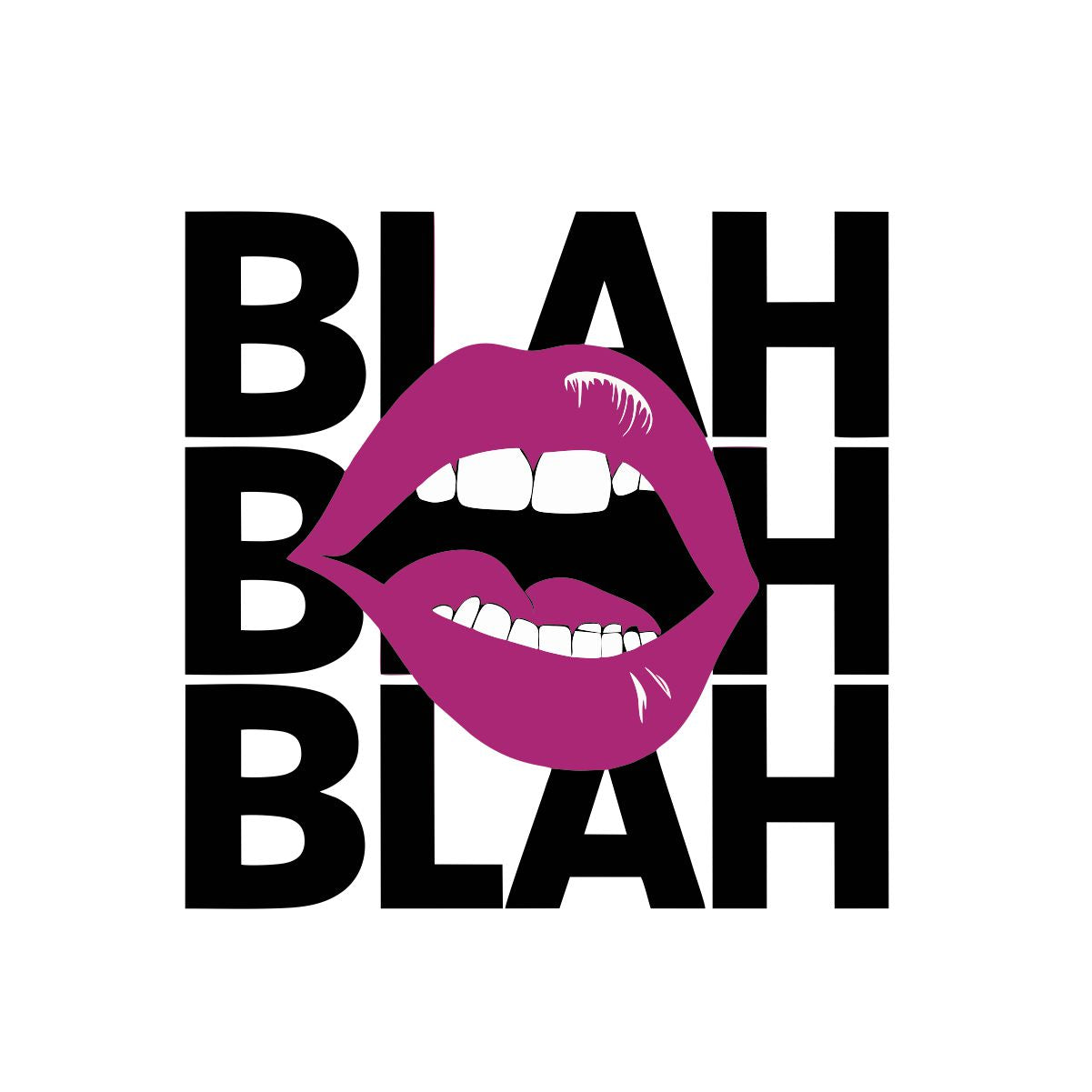 Weißer UNISEX Pullover "Blah"