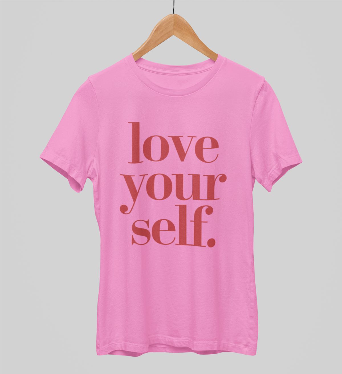 Rosa UNISEX T-Shirts „Love yourself“