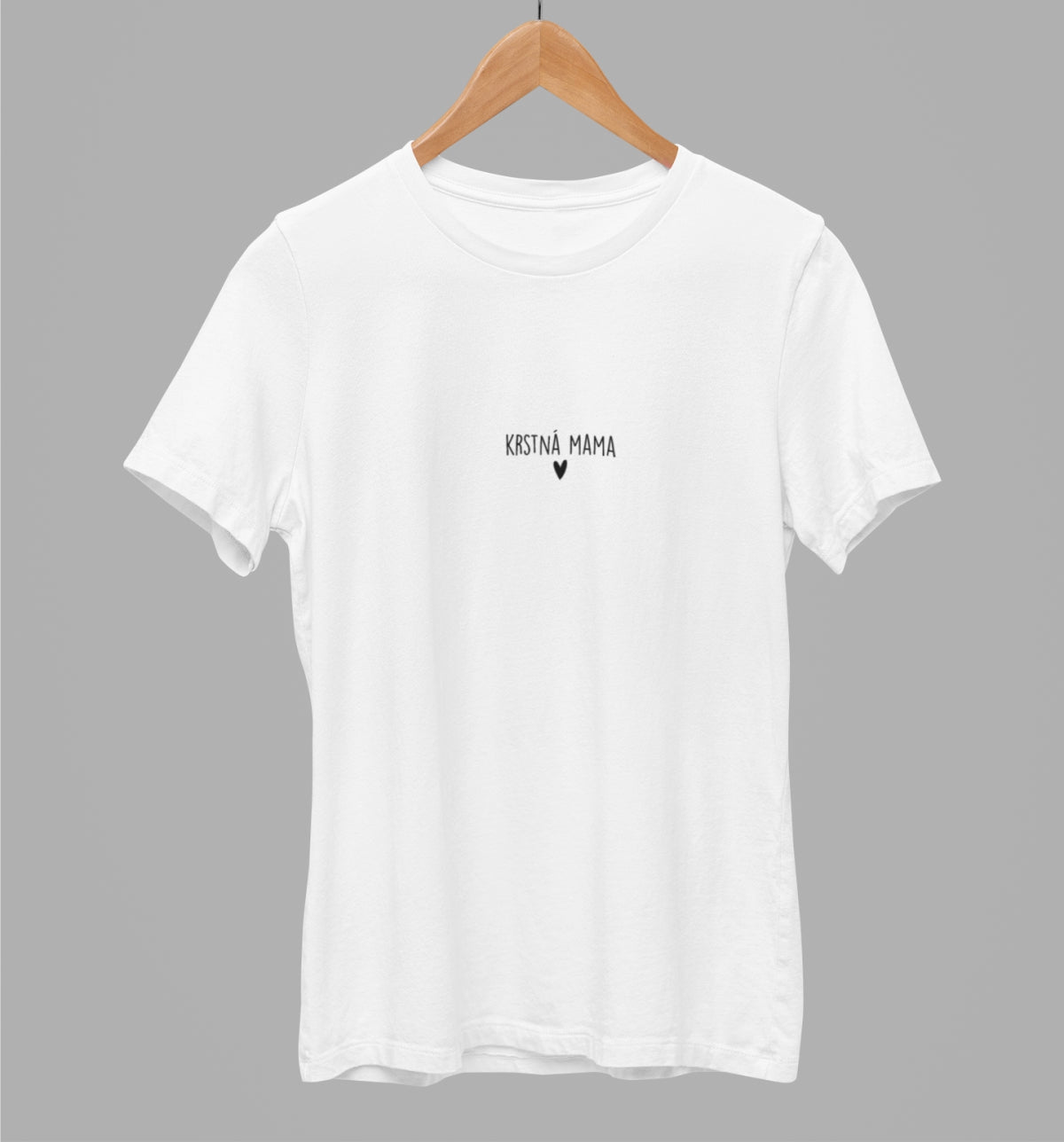 White unisex t-shirt "Krstná mama"