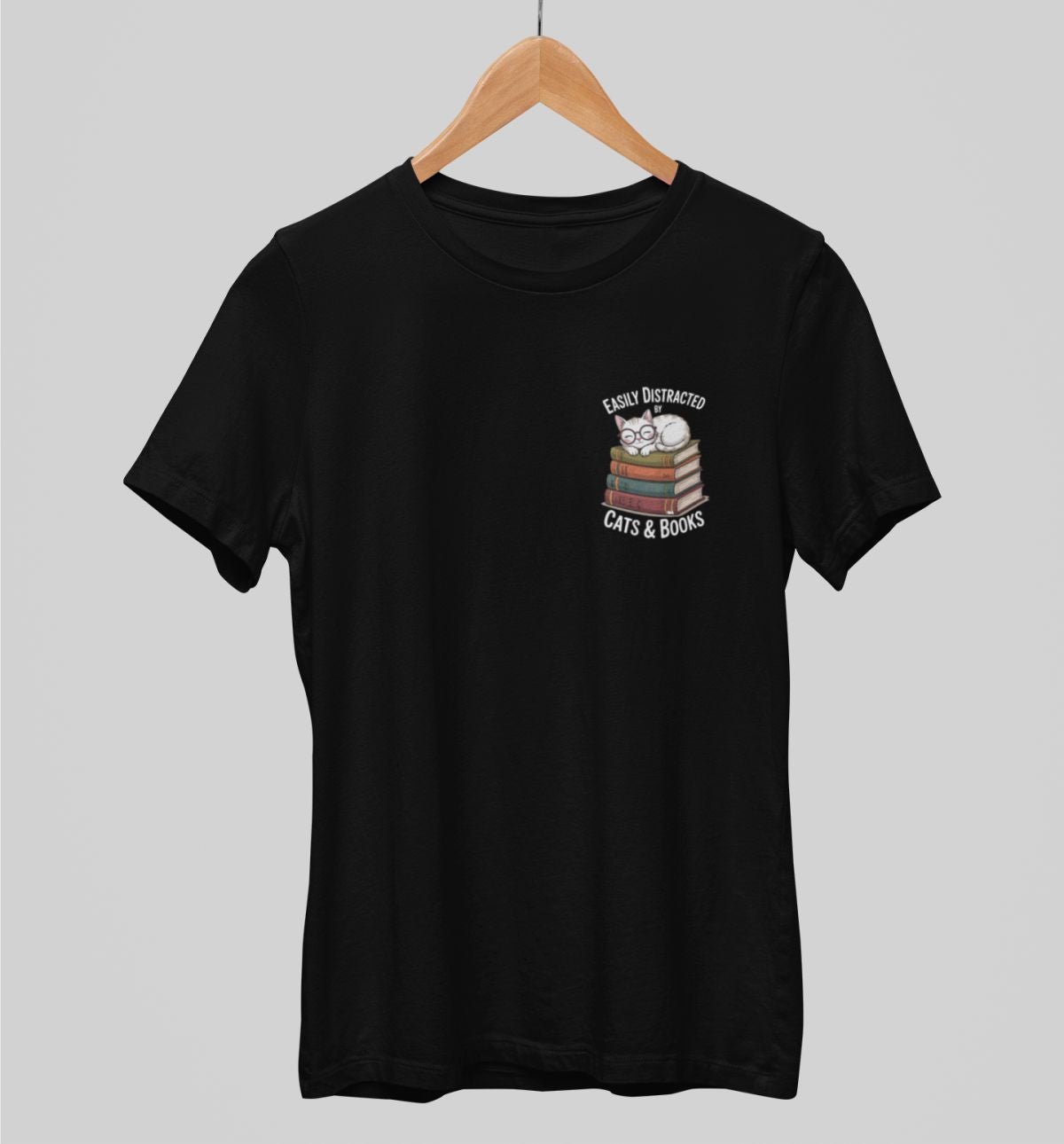 Čierne UNISEX tričko „Easily Distracted“