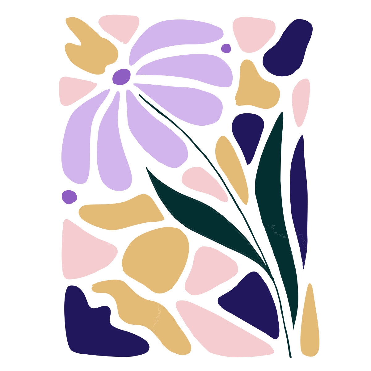 Weißes UNISEX T-Shirt „Lila“