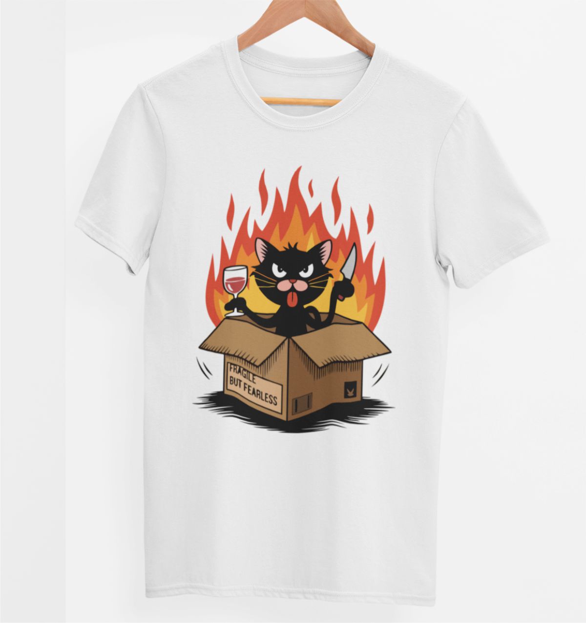 Biele UNISEX tričko „Krehké“