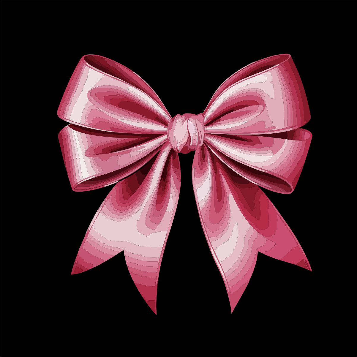 Schwarzes UNISEX T-Shirt "Schleife"