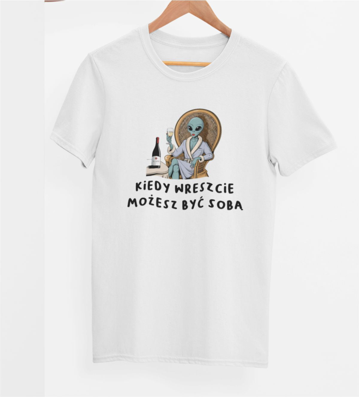 Weißes UNISEX T-Shirt "Wenn du endlich du selbst sein kannst"