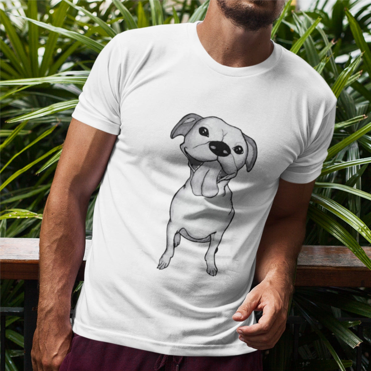 Biele UNISEX tričko „El perro es felicidad“