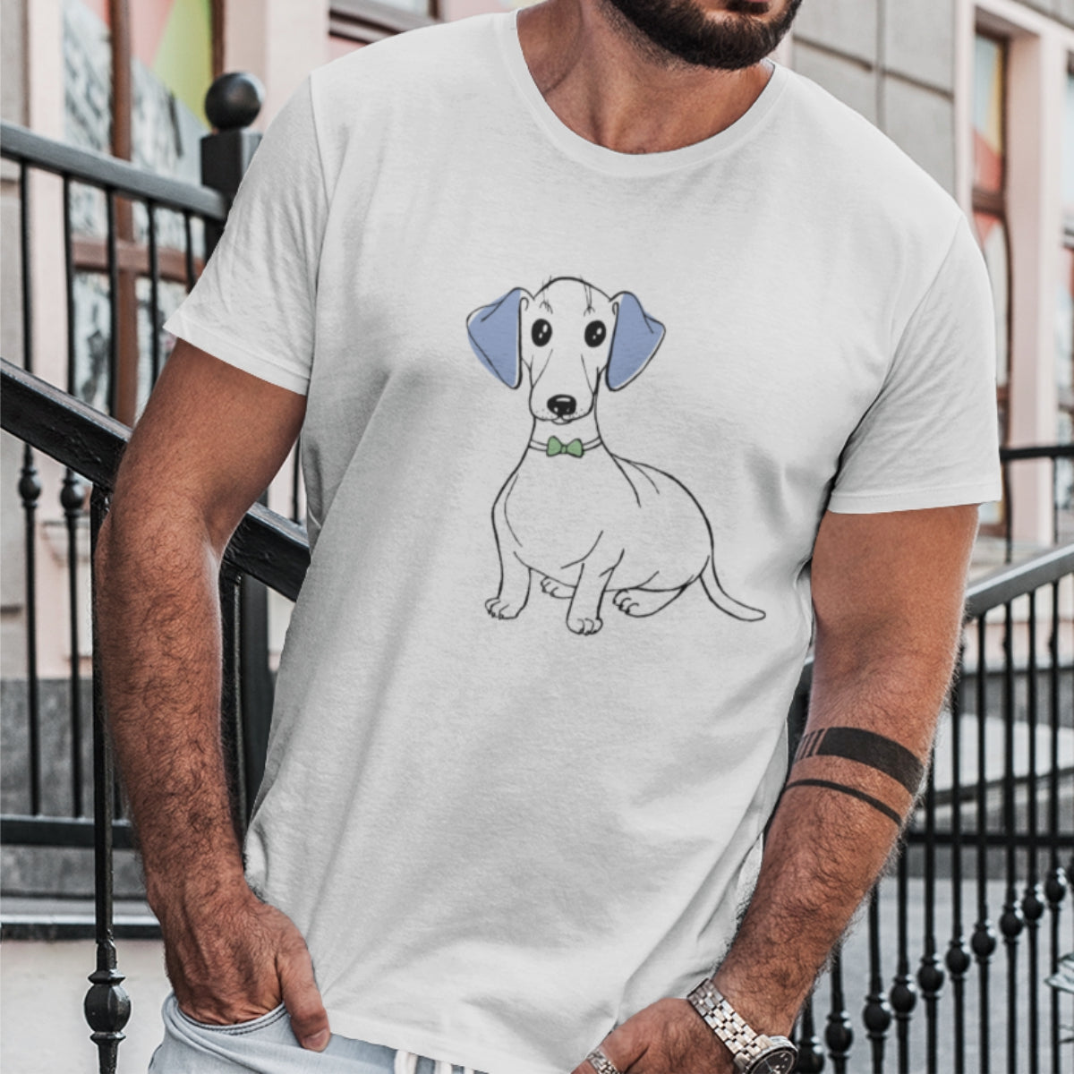 Biele UNISEX tričko „Perro“
