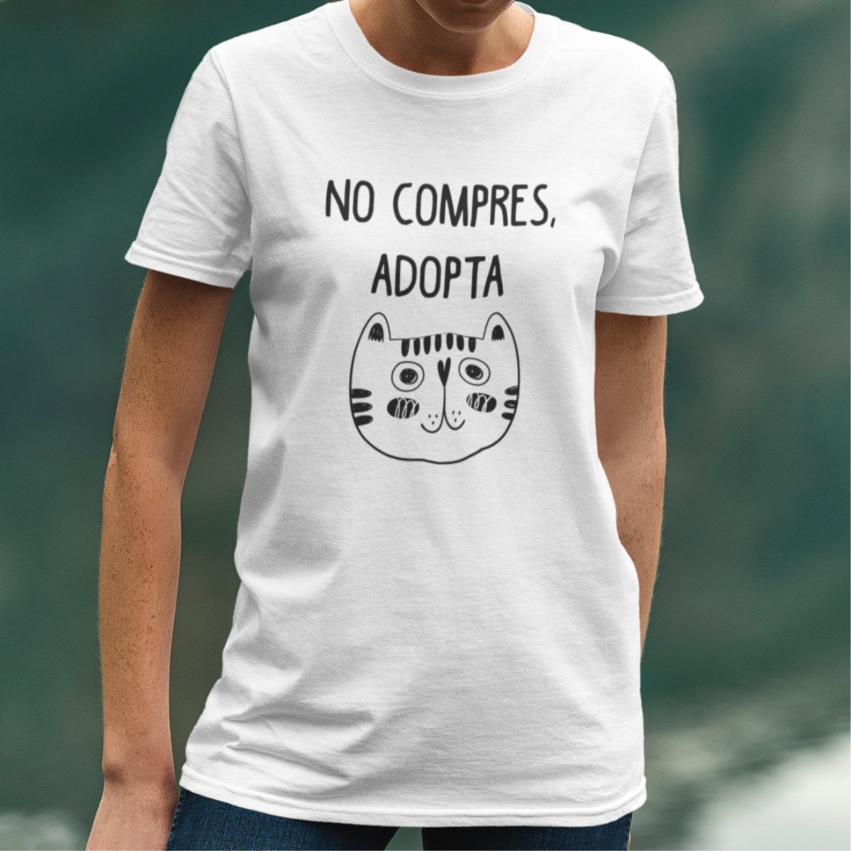 Biele UNISEX tričko „No compres“