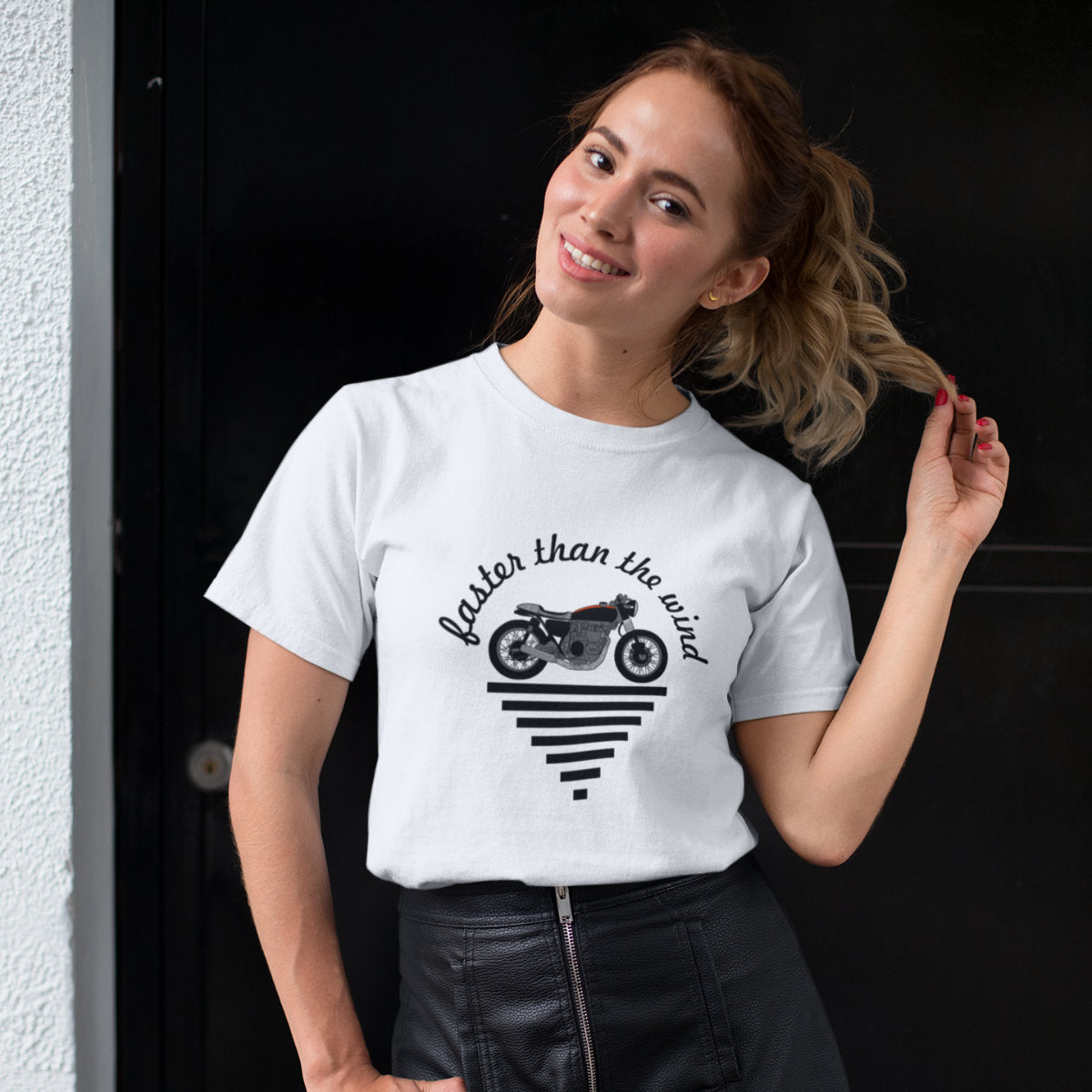 Biele tričko „Rýchlejší než vietor“