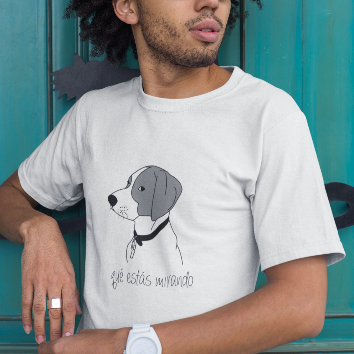 Biele tričko „Why are you staring at me?“