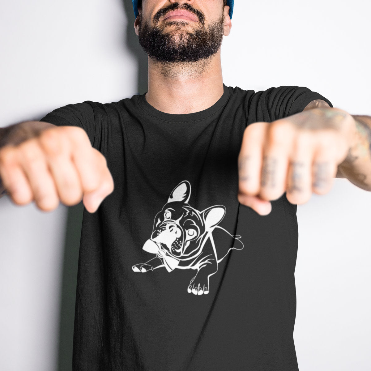 Čierne tričko „French bulldog“