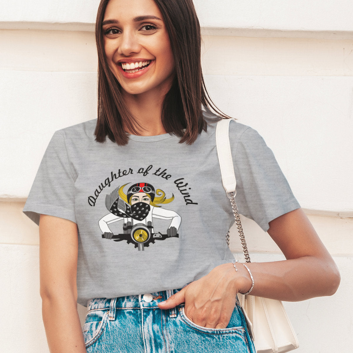 Melange grey T-shirt Daughter of the wind