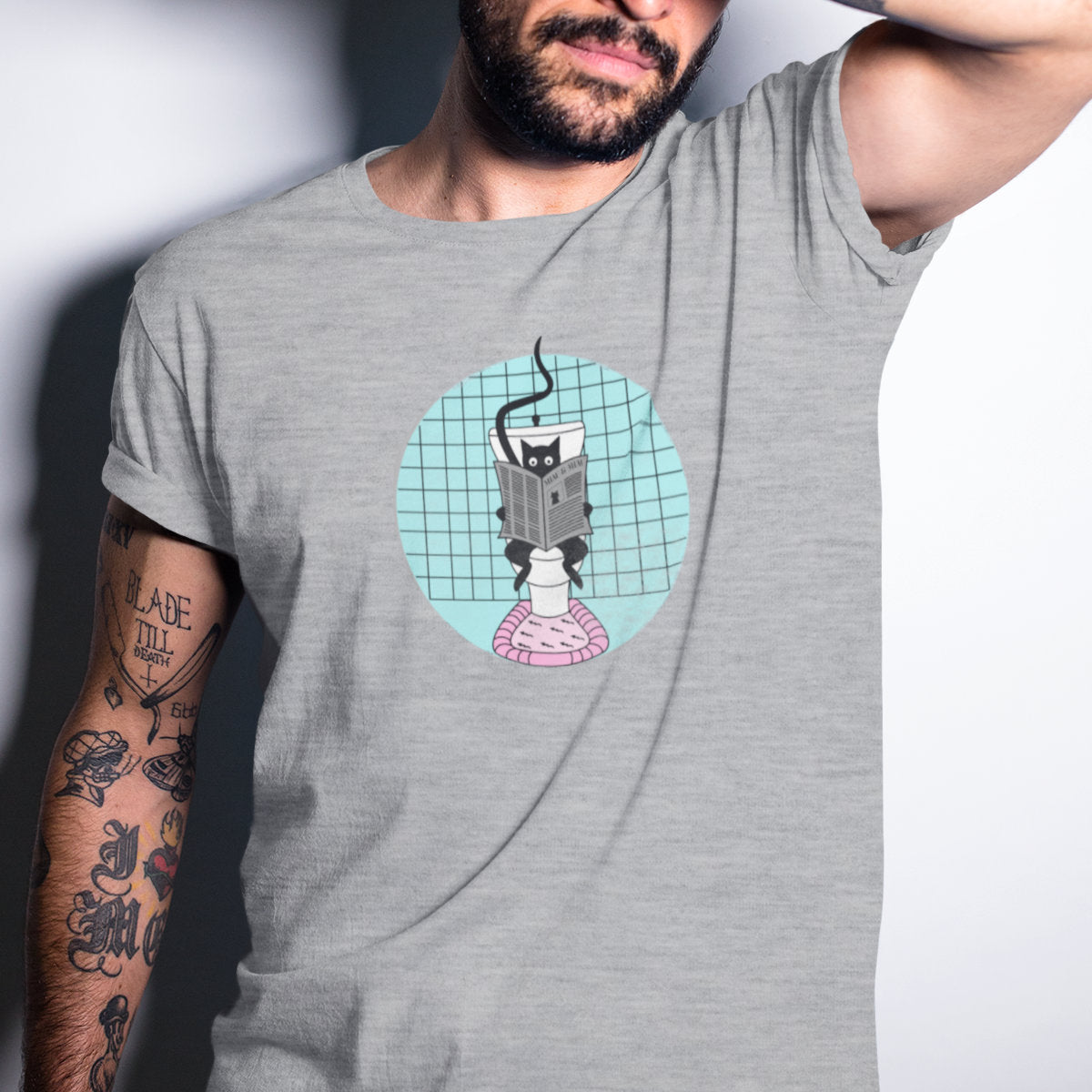 Melange grey T-shirt Taking Time for Yourself