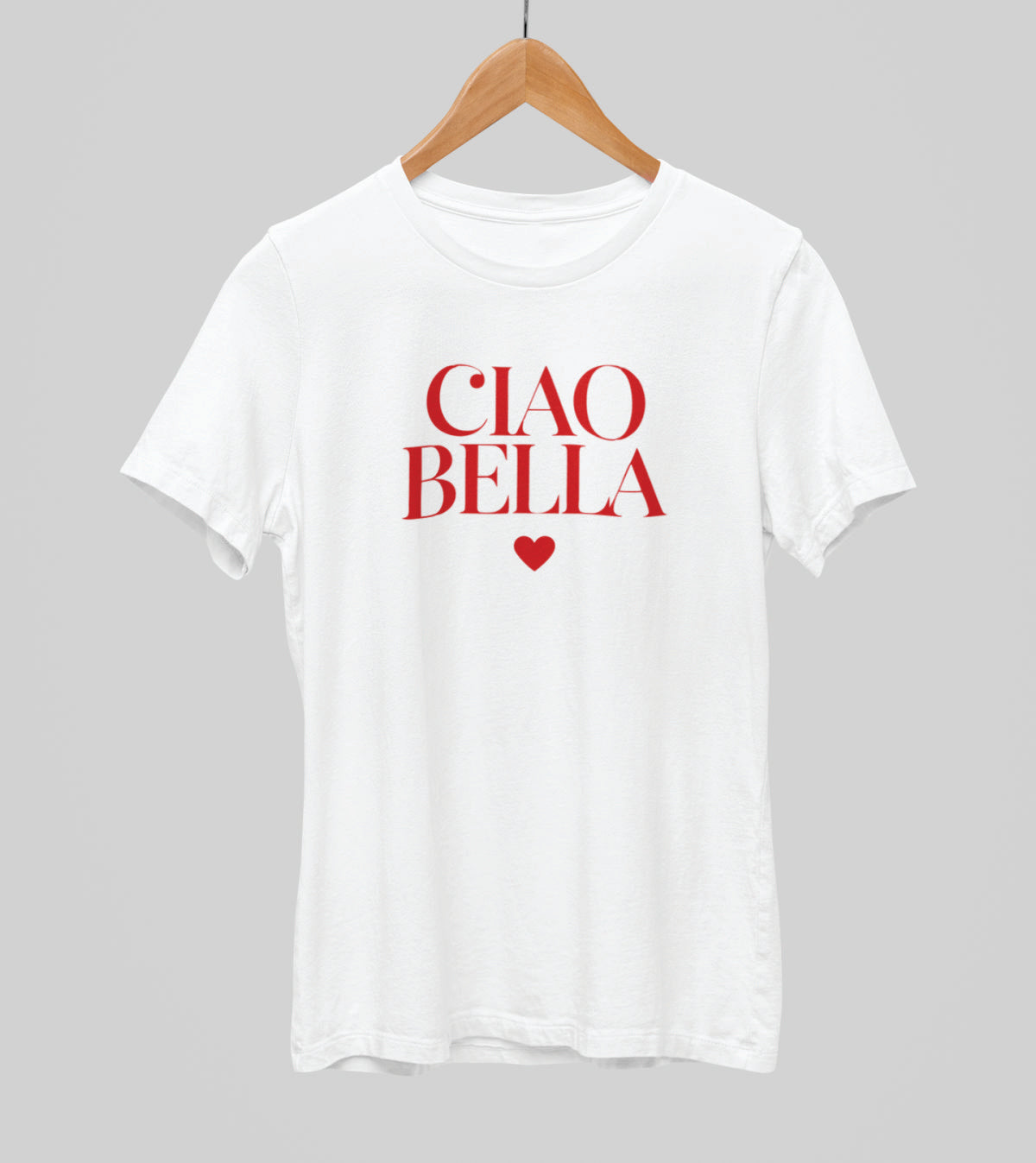 Biele UNISEX tričko „CIAO BELLA“