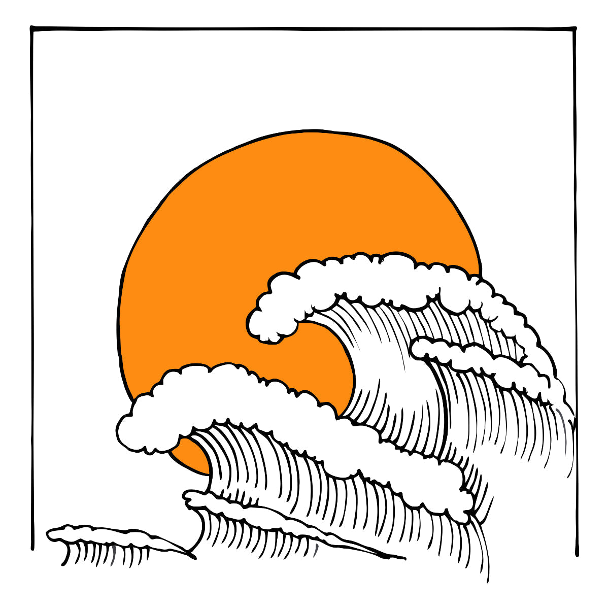 Biele UNISEX tričko „Vlny“