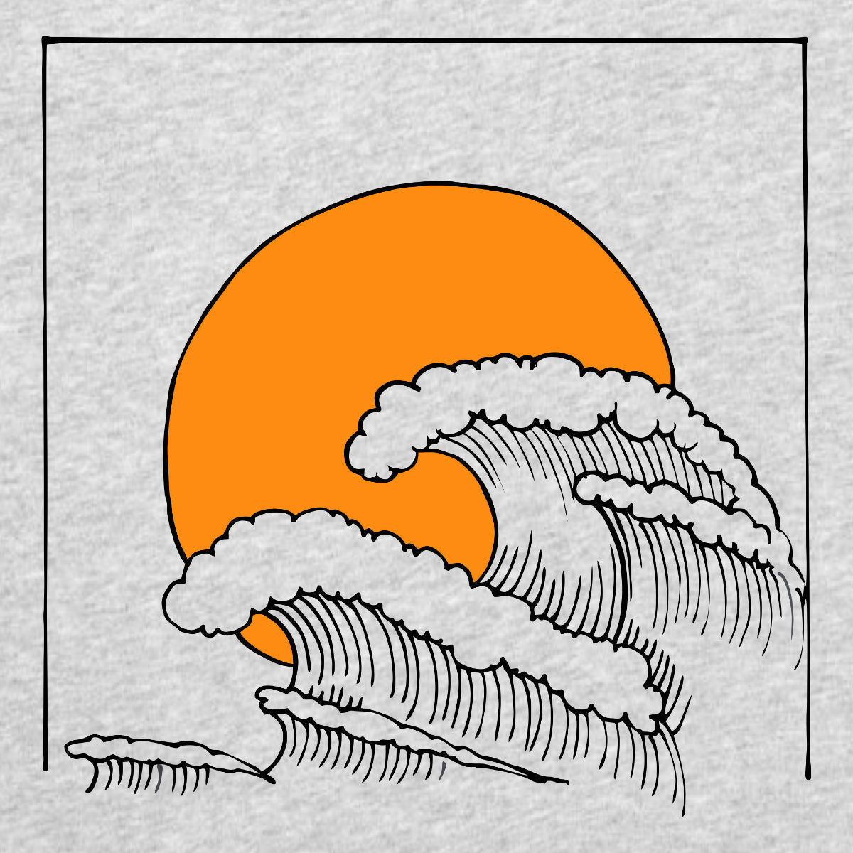 Sivomelírované UNISEX tričko „Vlny“