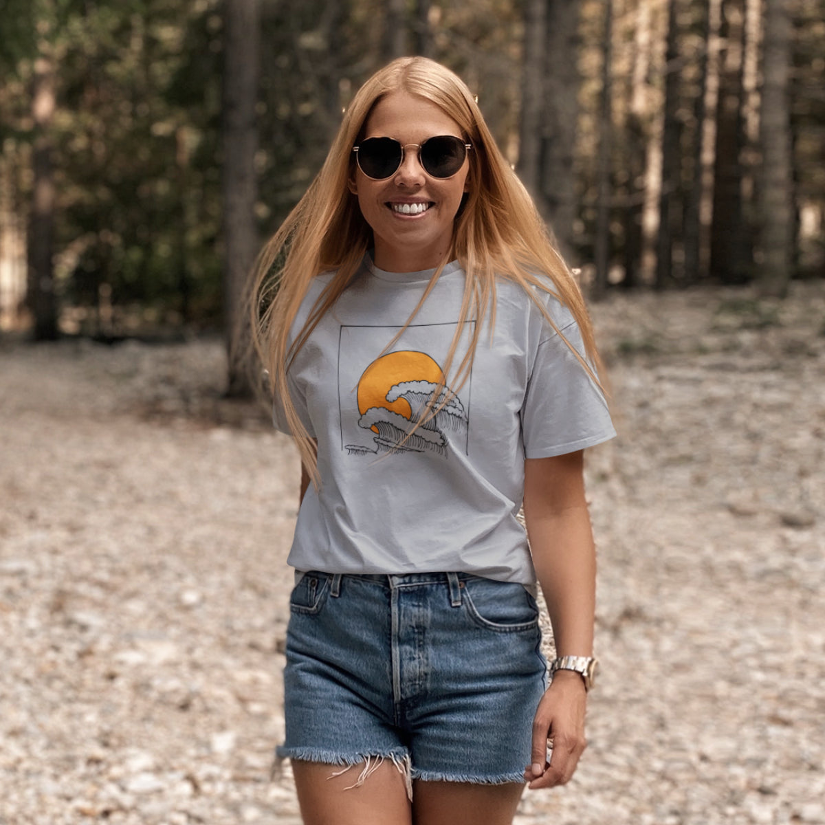 Hall Melange UNISEX T-särk Lained