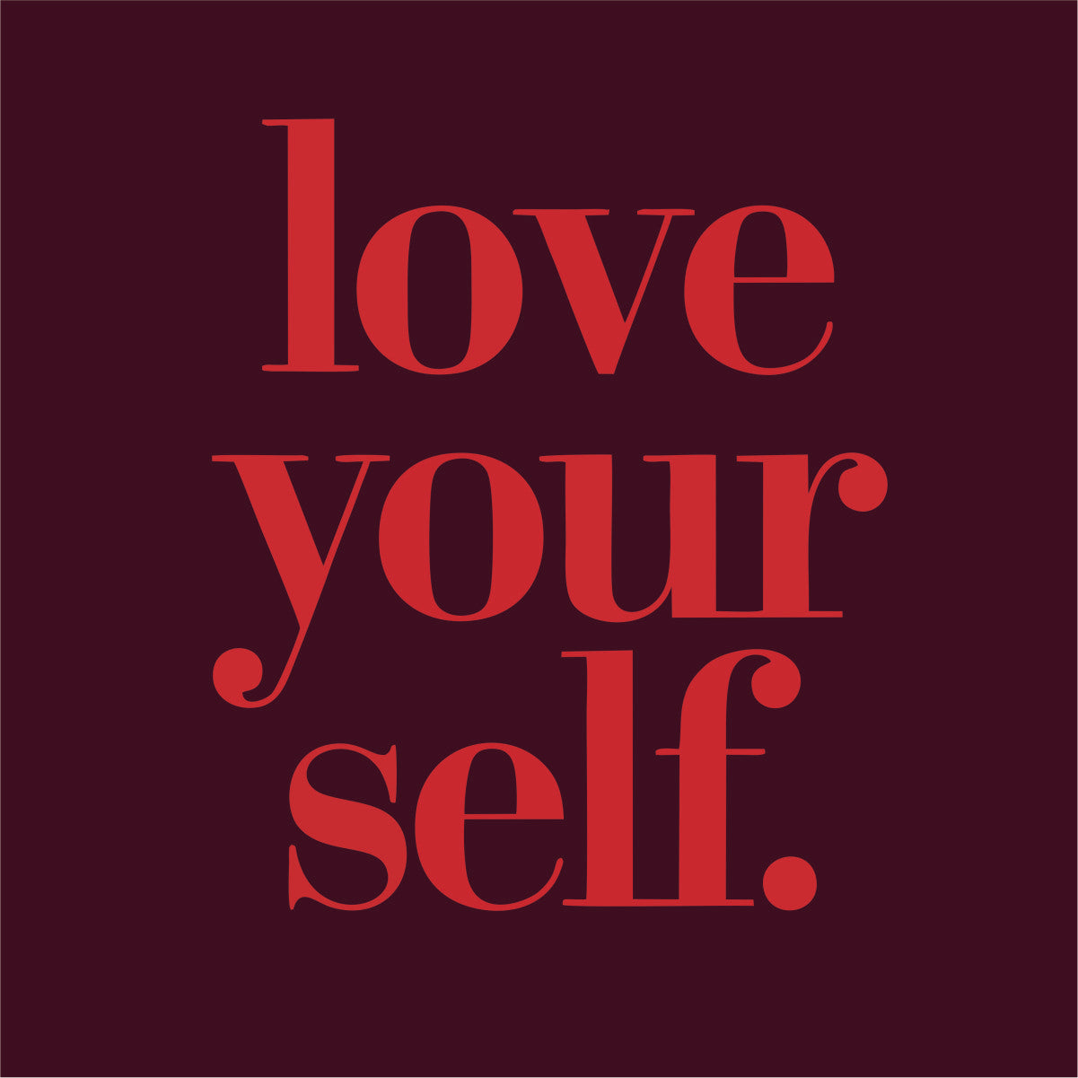 Bordeaux UNISEX T-Shirt "LOVE YOURSELF"