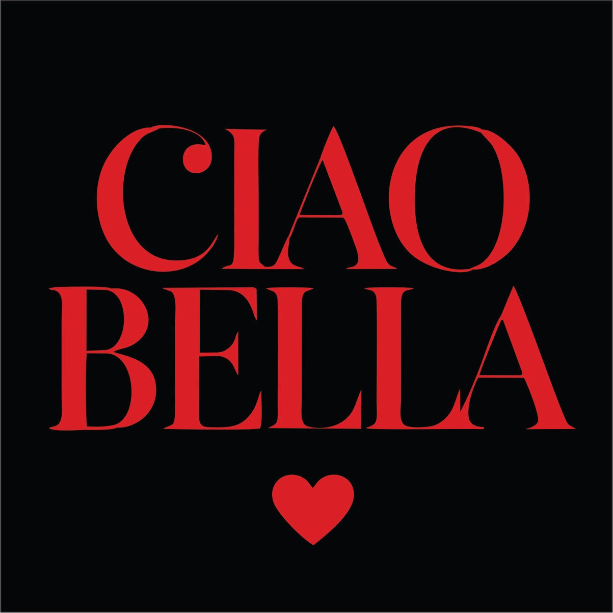 Schwarzes UNISEX T-Shirt "CIAO BELLA"