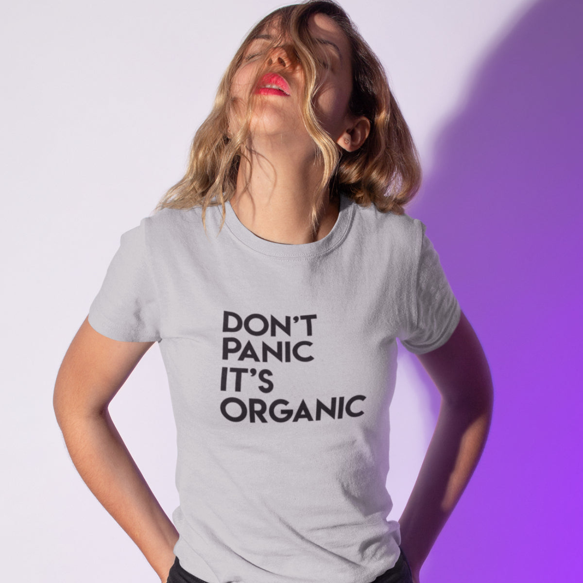 Grau meliertes T-Shirt Keine Panik