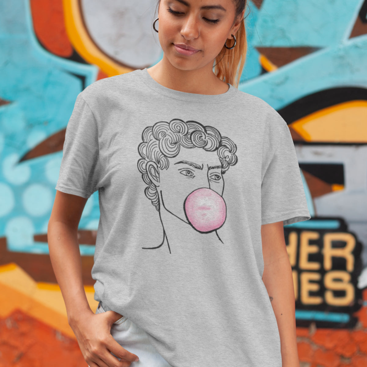 Šedé melírované tričko „David“