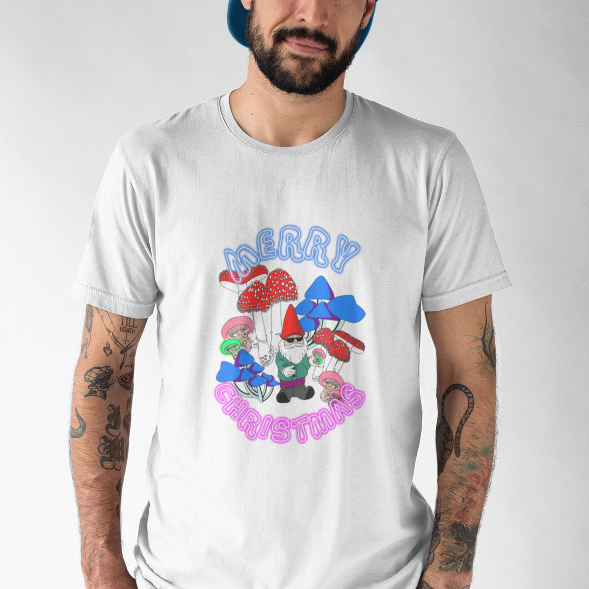 Biele tričko „Neon Christmas“