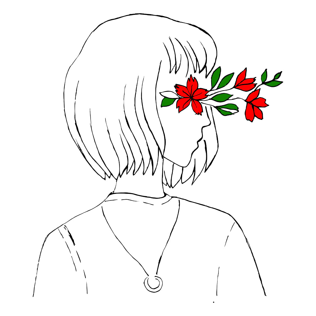 Biele tričko „Flower Vision“